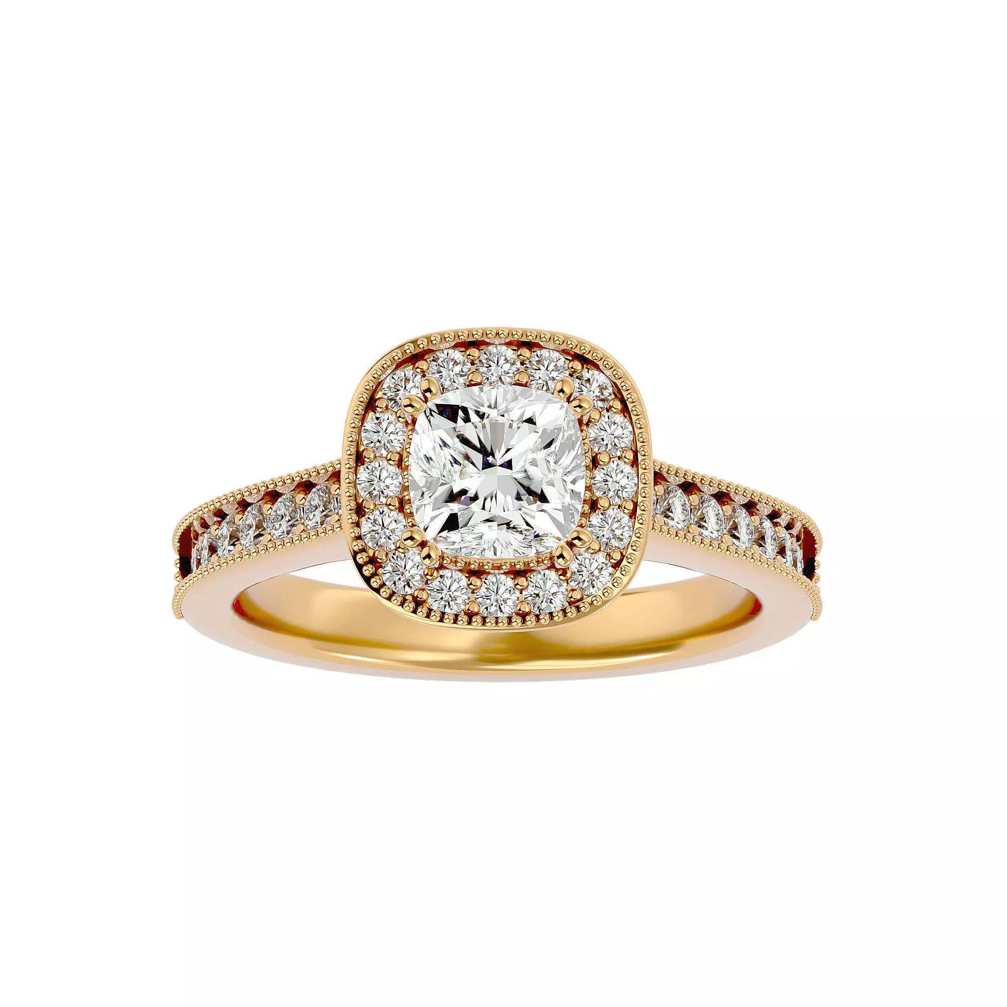 Solitaire ring model 3D print model_0