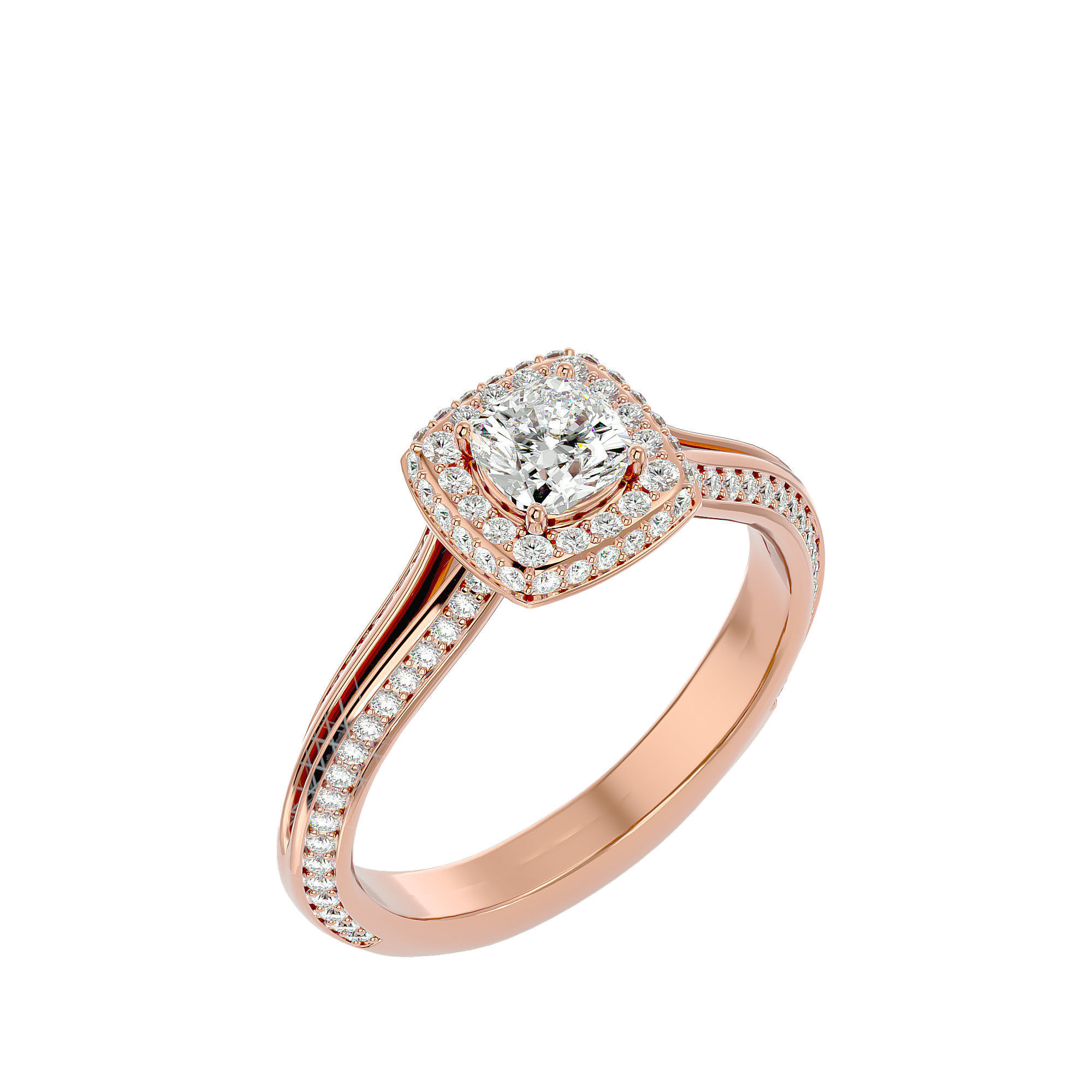 Solitaire ring model 3D print model_13
