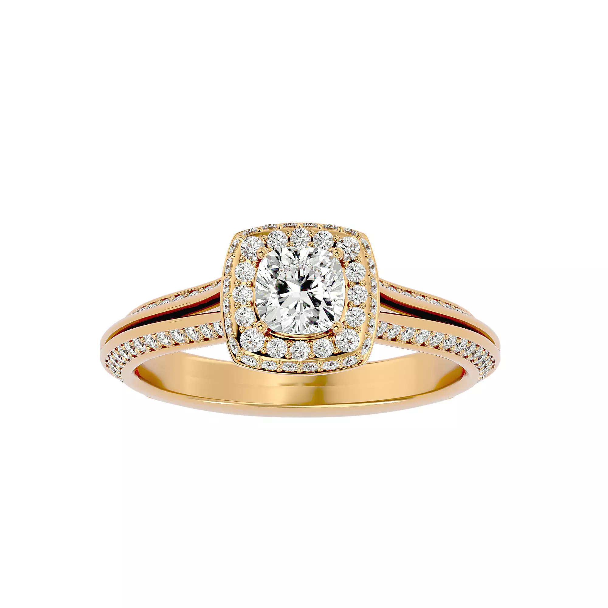 Solitaire ring model 3D print model_0