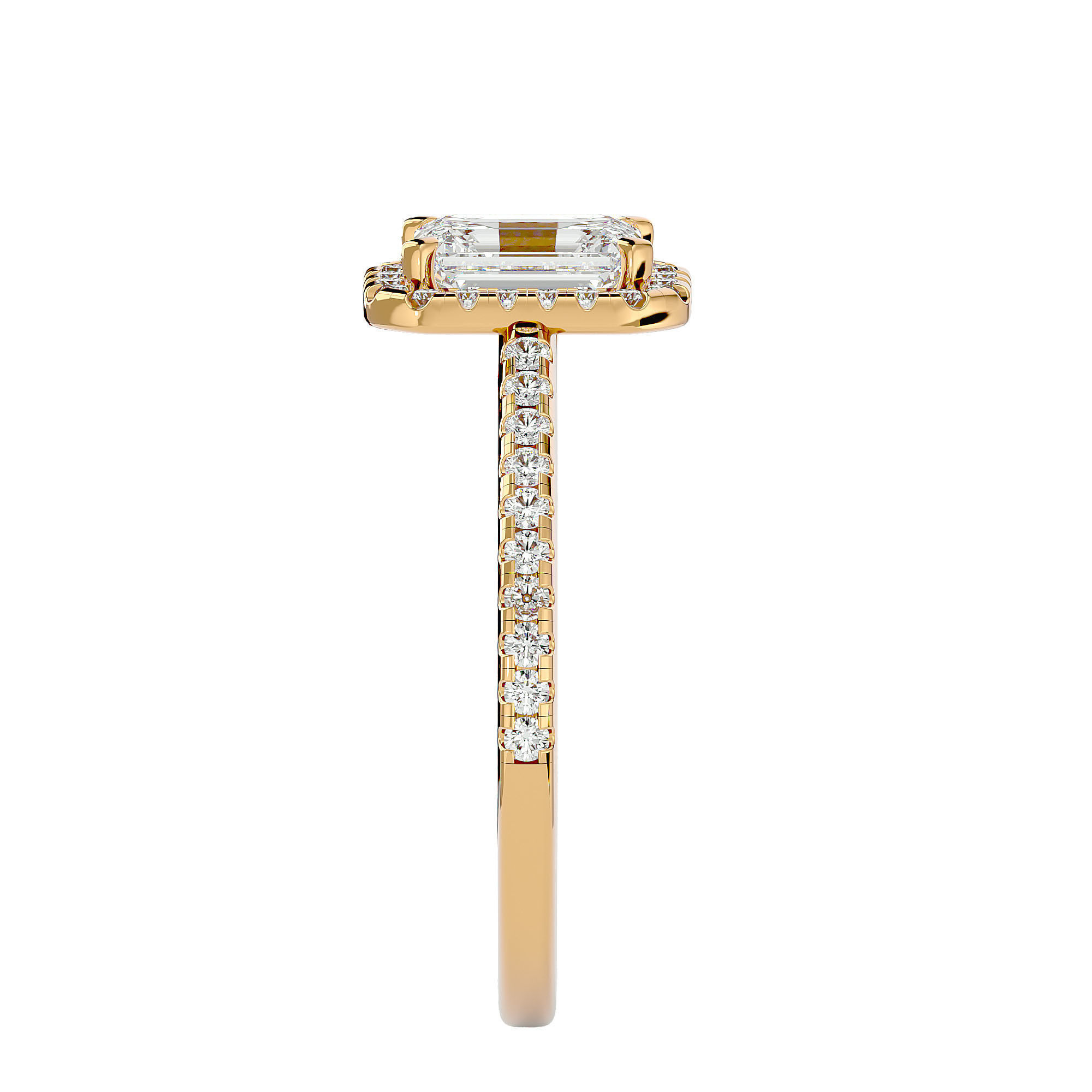 Solitaire ring model 3D print model_8