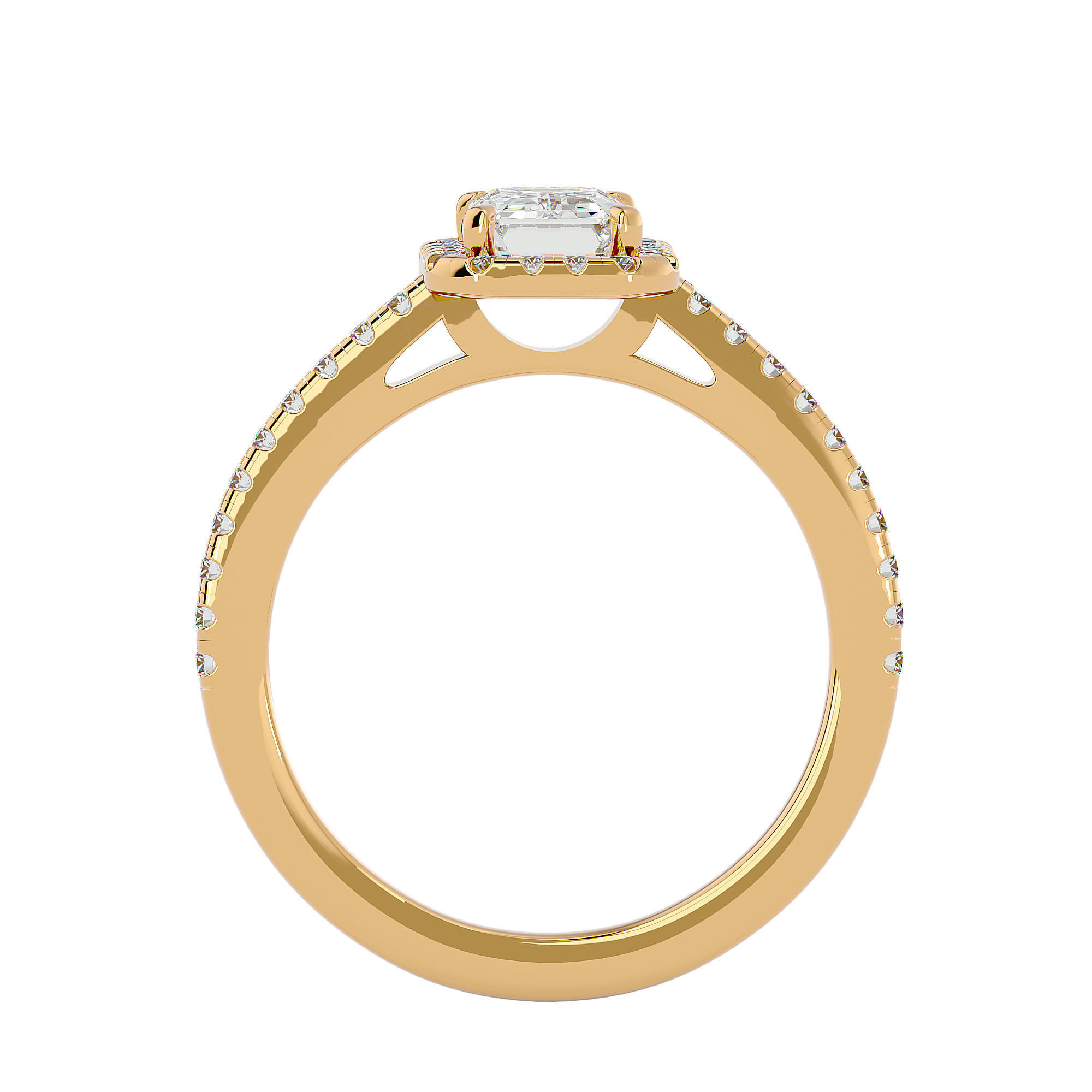 Solitaire ring model 3D print model_6