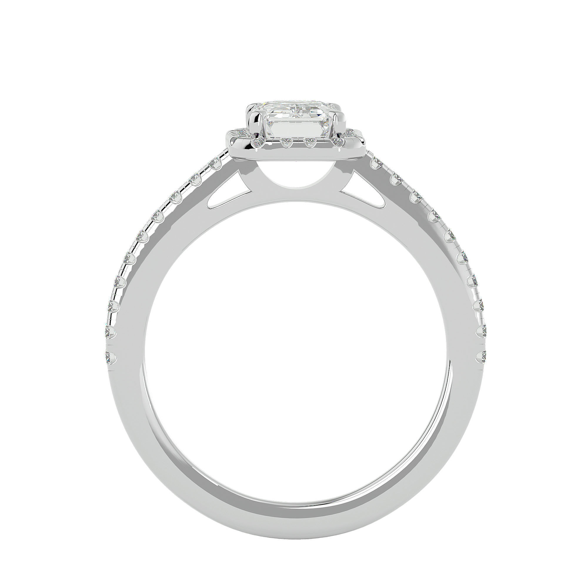 Solitaire ring model 3D print model_5