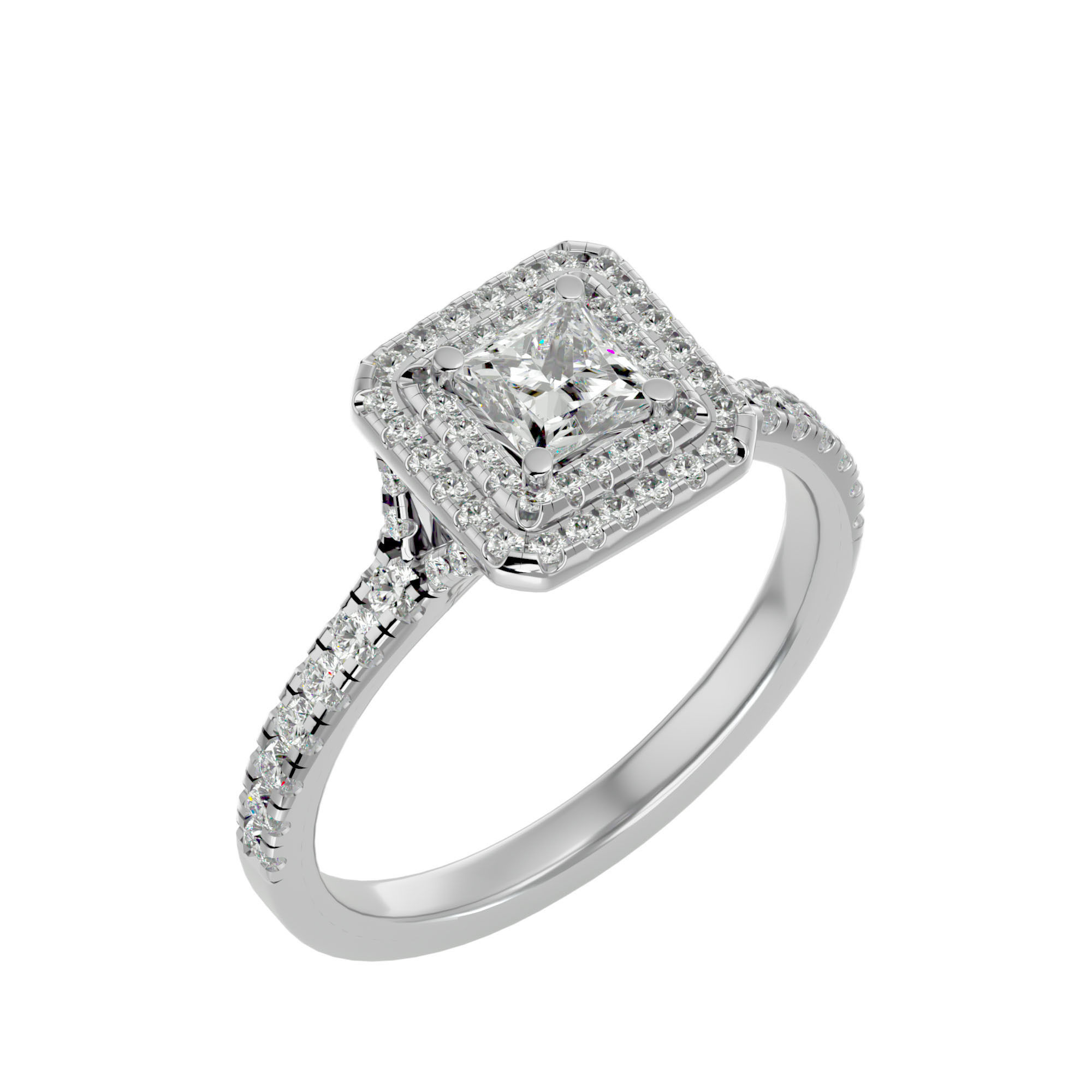 Solitaire ring model 3D print model_11