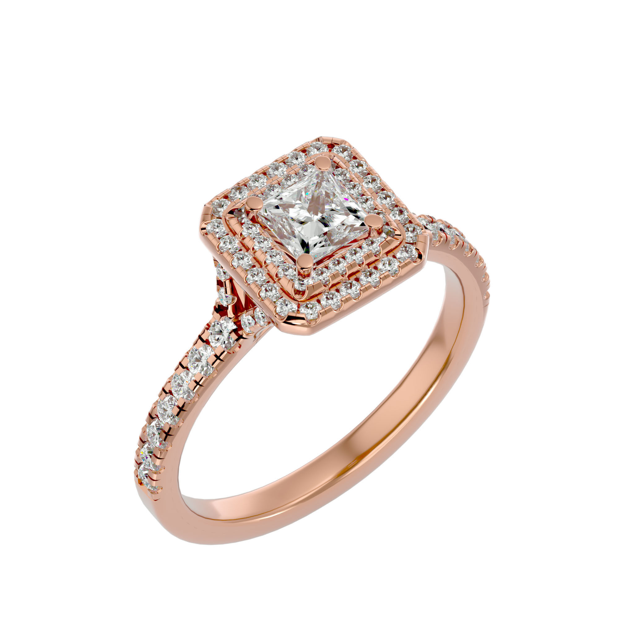 Solitaire ring model 3D print model_13