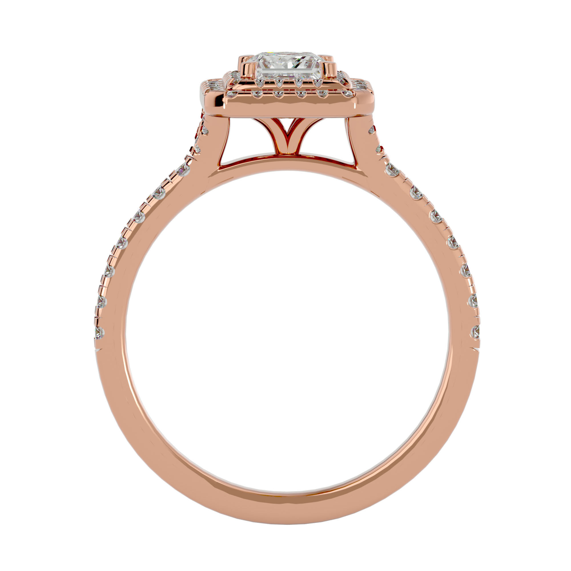 Solitaire ring model 3D print model_7