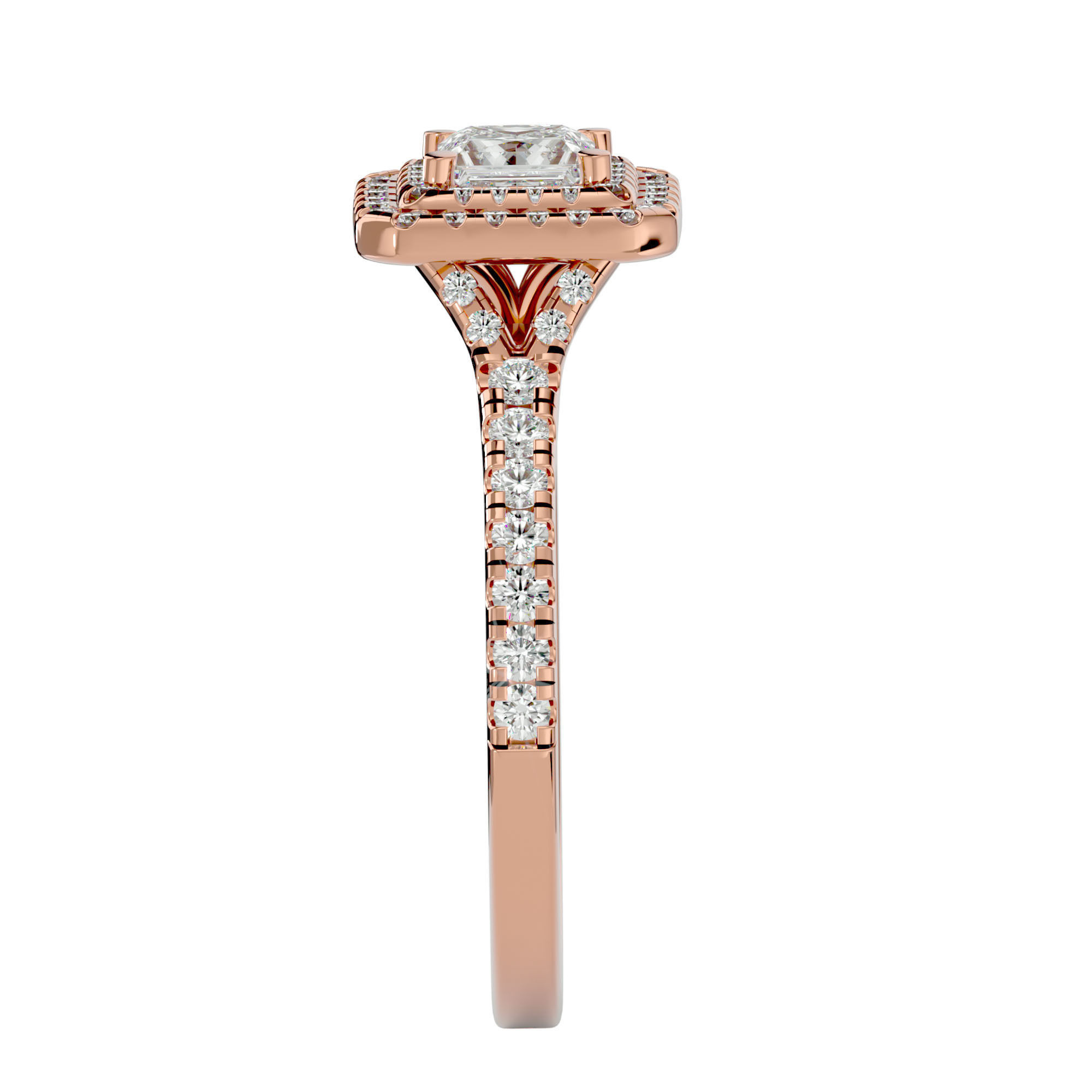 Solitaire ring model 3D print model_9