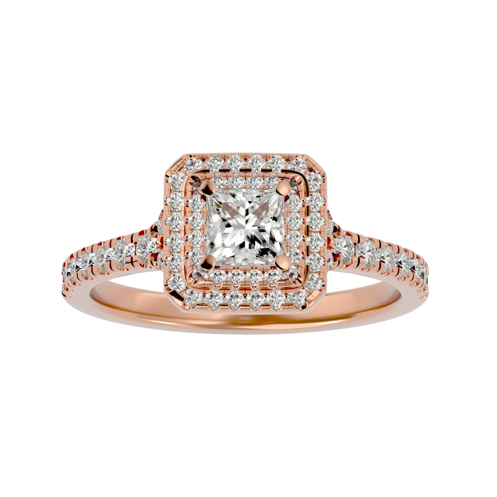 Solitaire ring model 3D print model_3