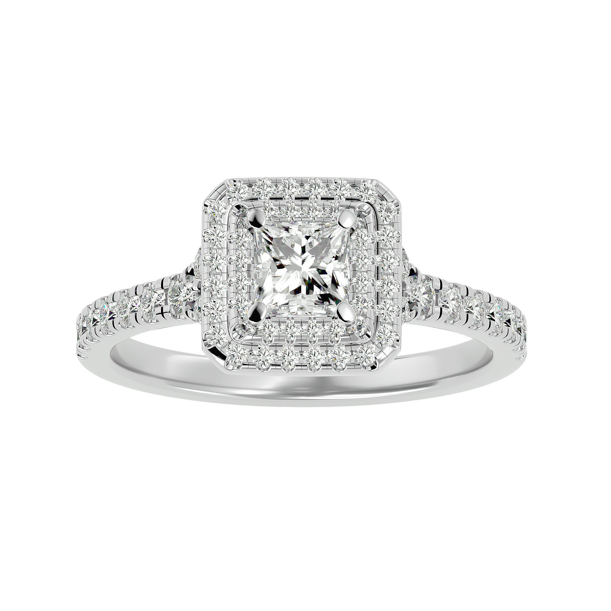 Solitaire ring model 3D print model_4