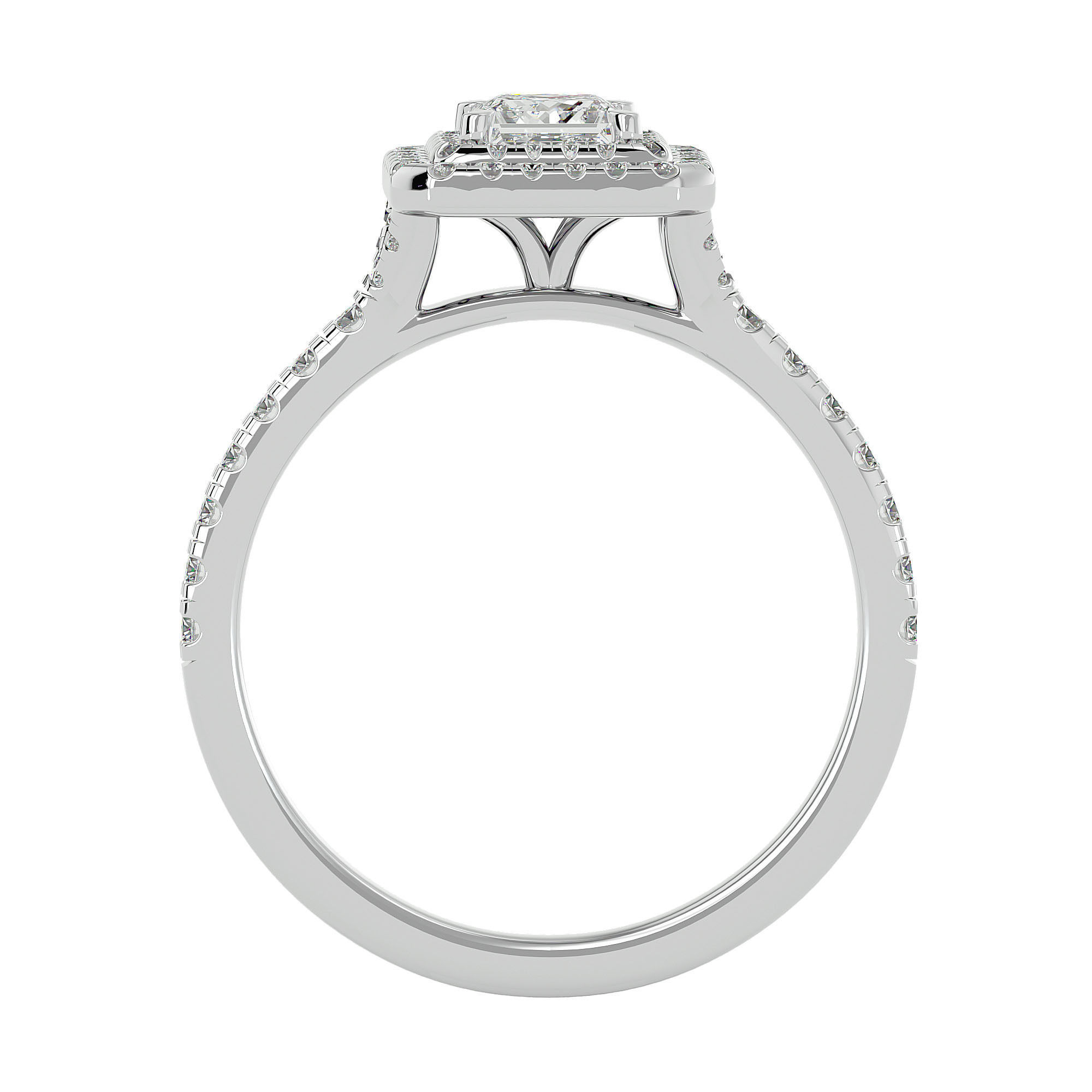 Solitaire ring model 3D print model_5