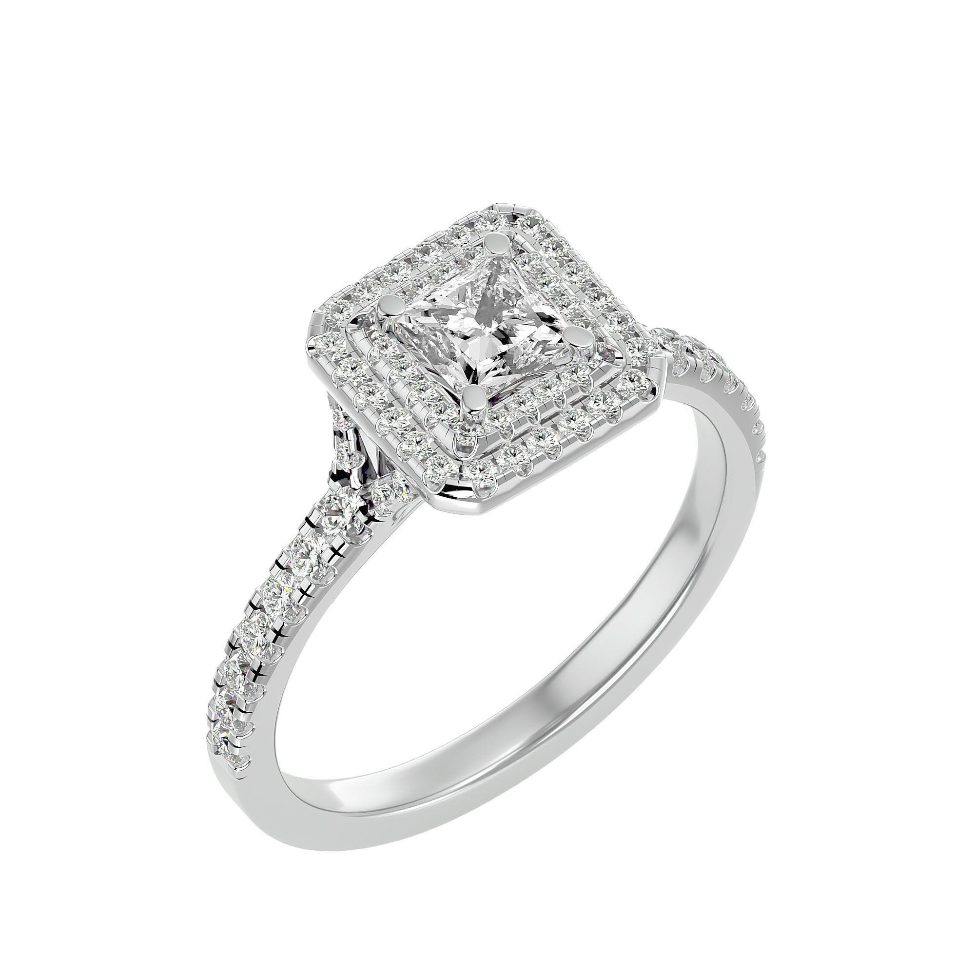 Solitaire ring model 3D print model_11