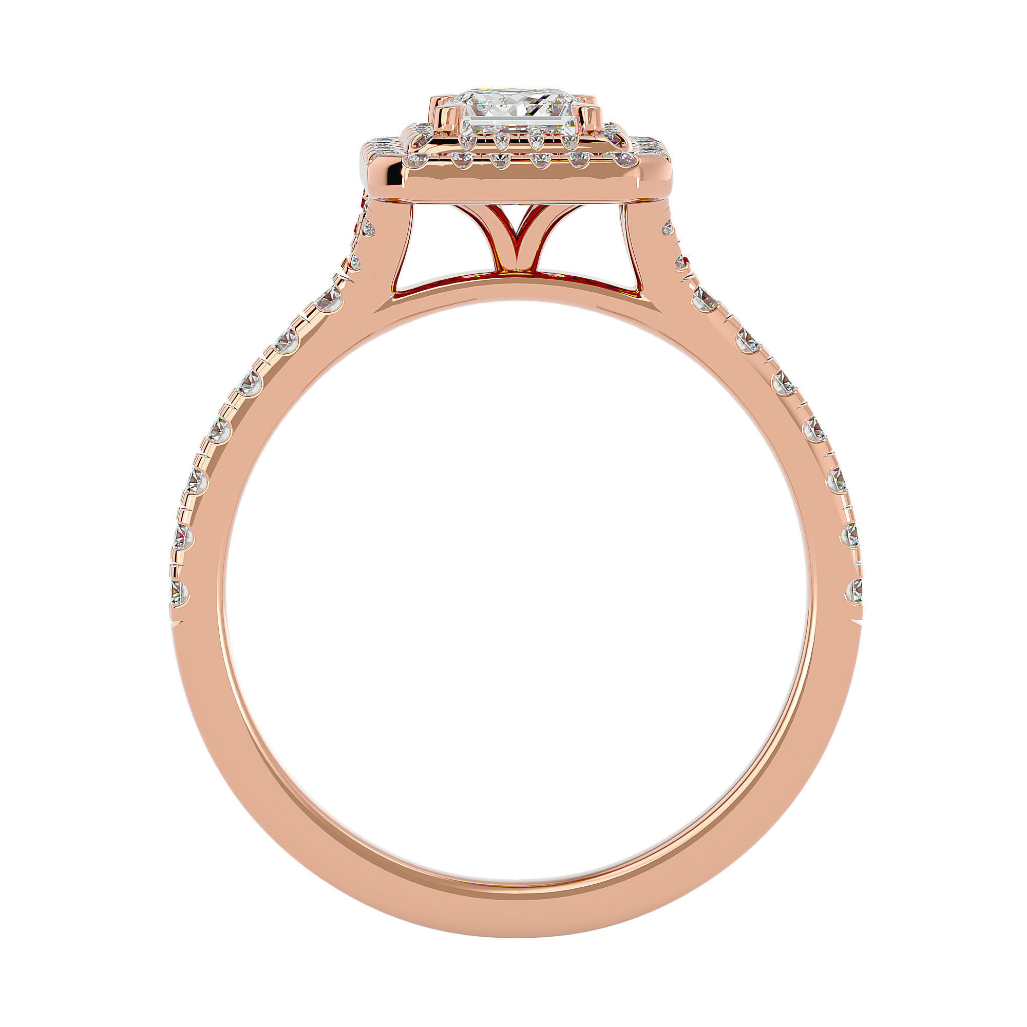 Solitaire ring model 3D print model_7