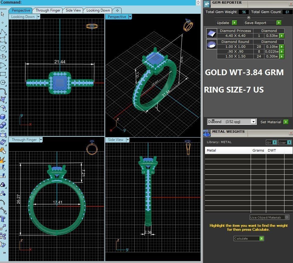 Solitaire ring model 3D print model_2