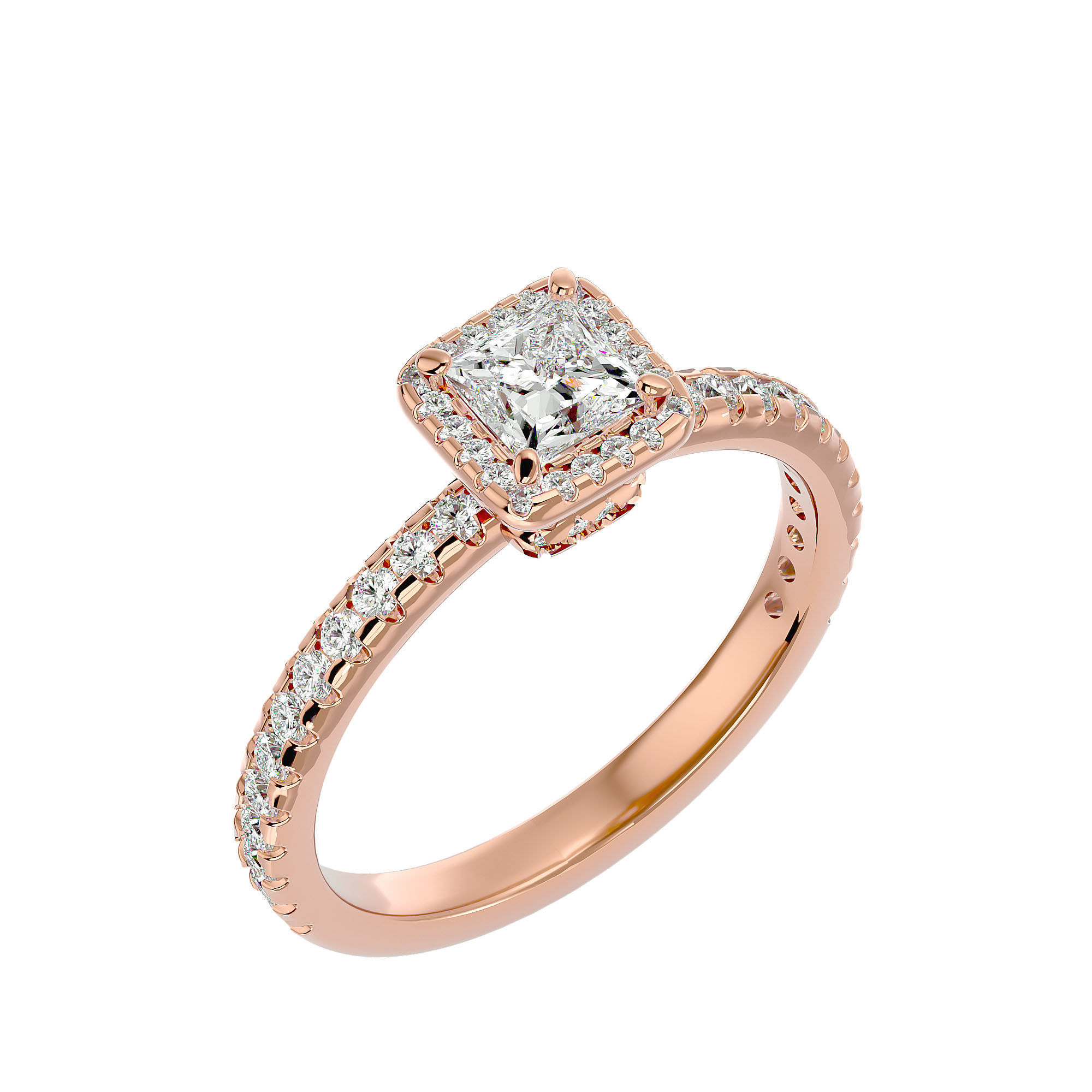 Solitaire ring model 3D print model_13