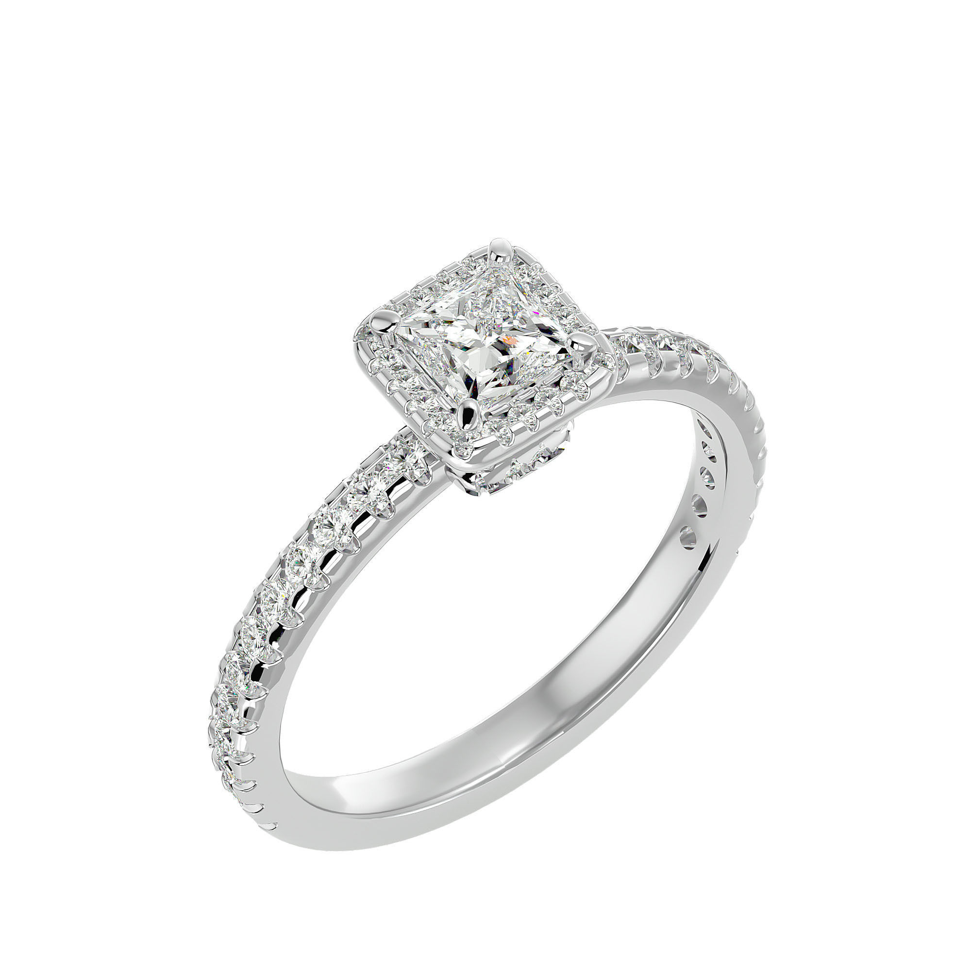 Solitaire ring model 3D print model_11