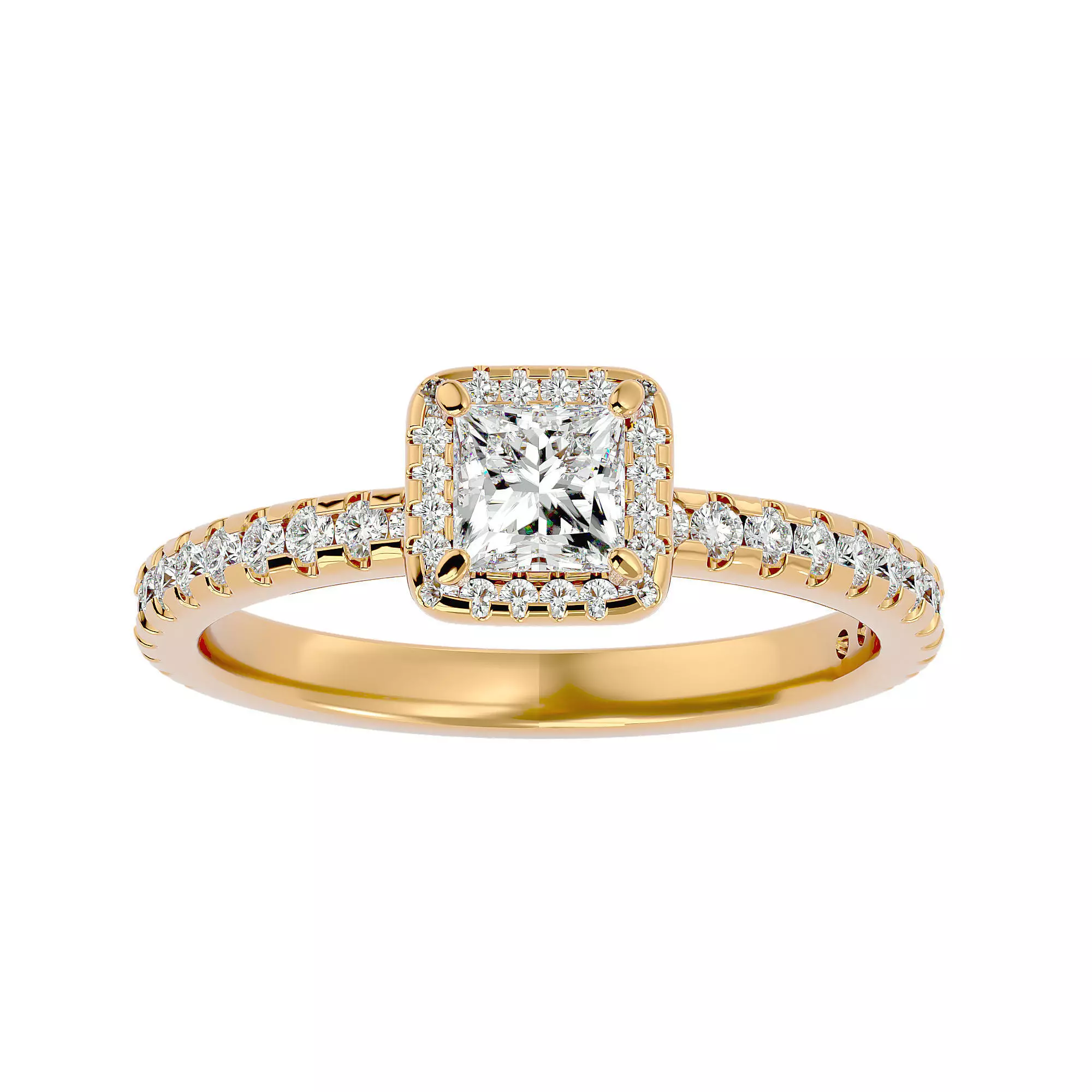 Solitaire ring model 3D print model_0