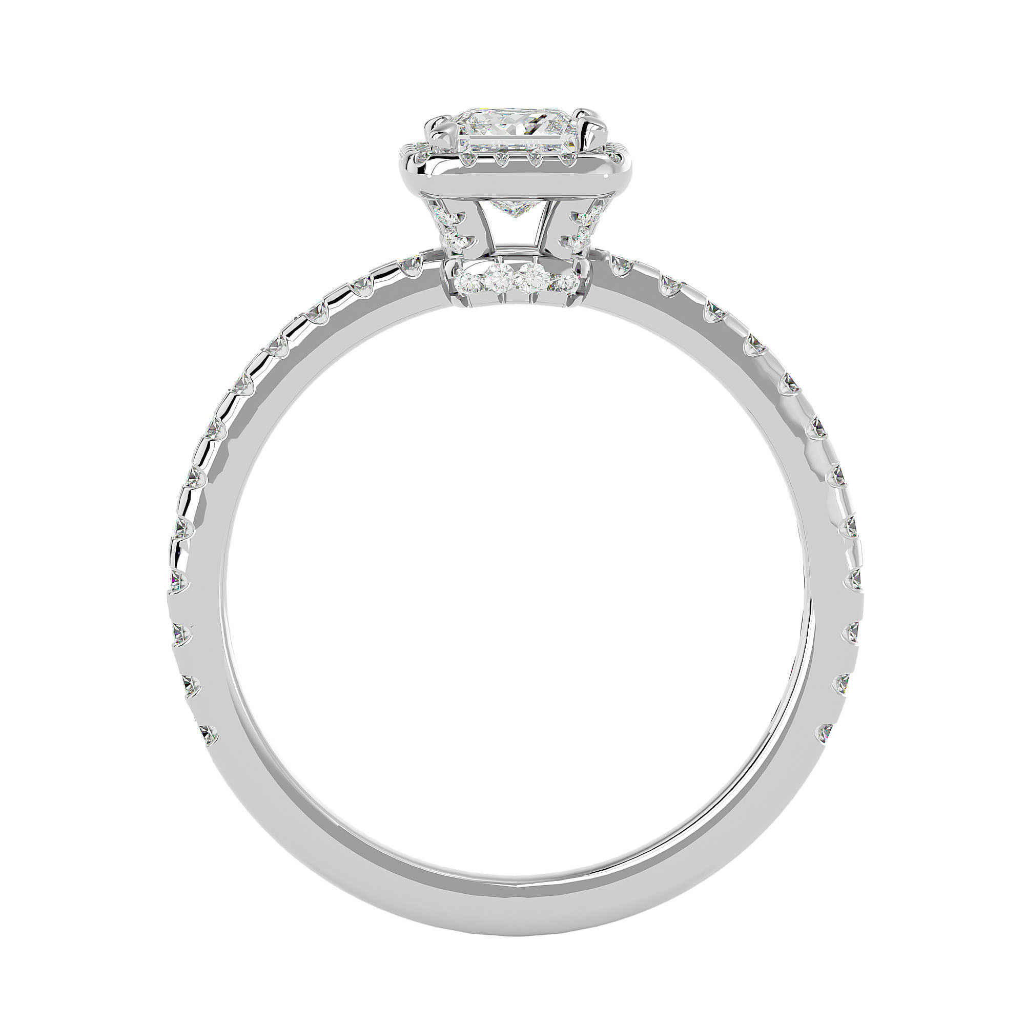 Solitaire ring model 3D print model_5