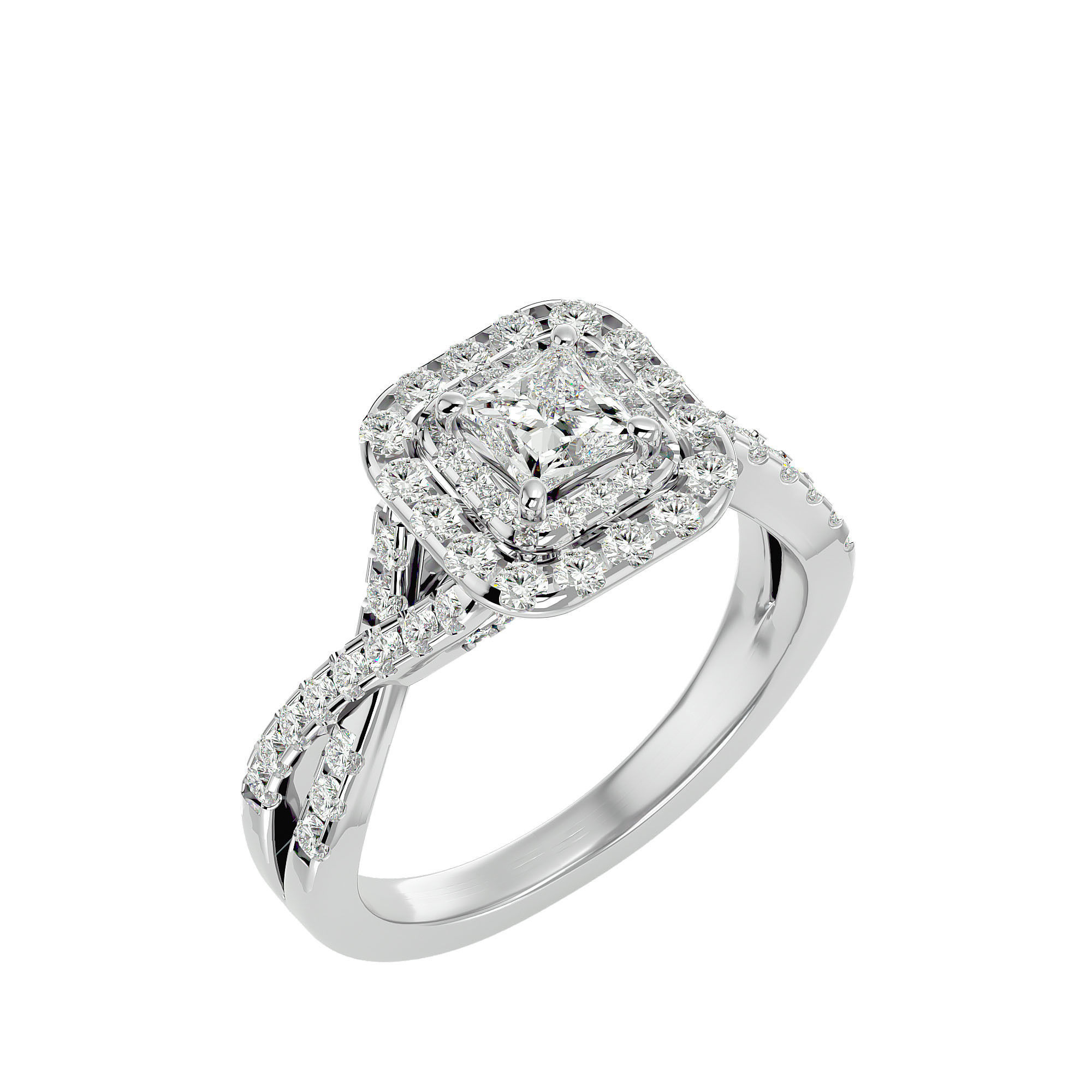 Solitaire ring model 3D print model_11