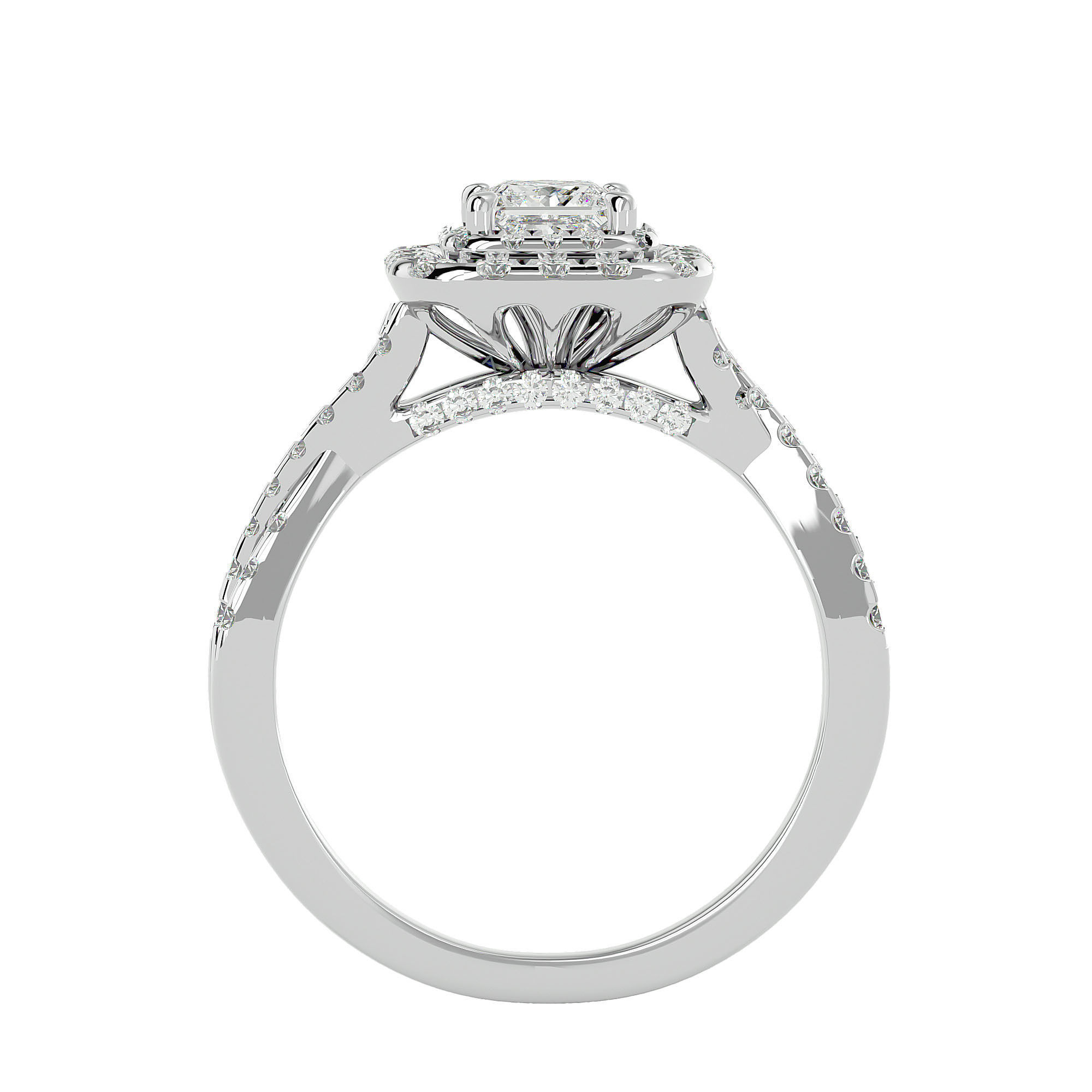 Solitaire ring model 3D print model_5