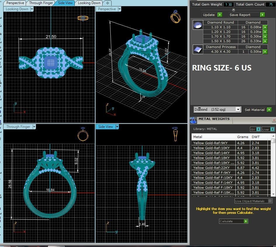Solitaire ring model 3D print model_2