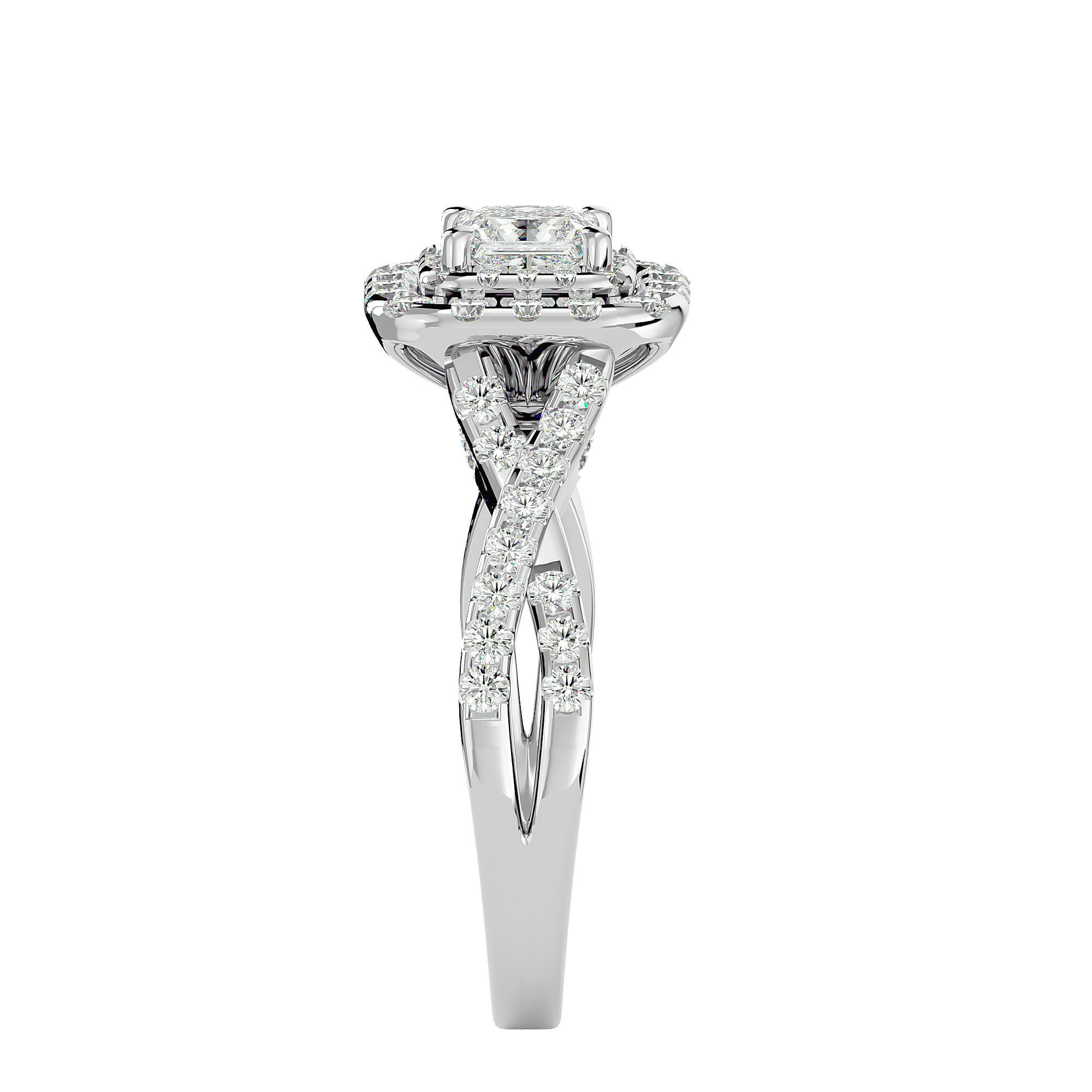 Solitaire ring model 3D print model_10