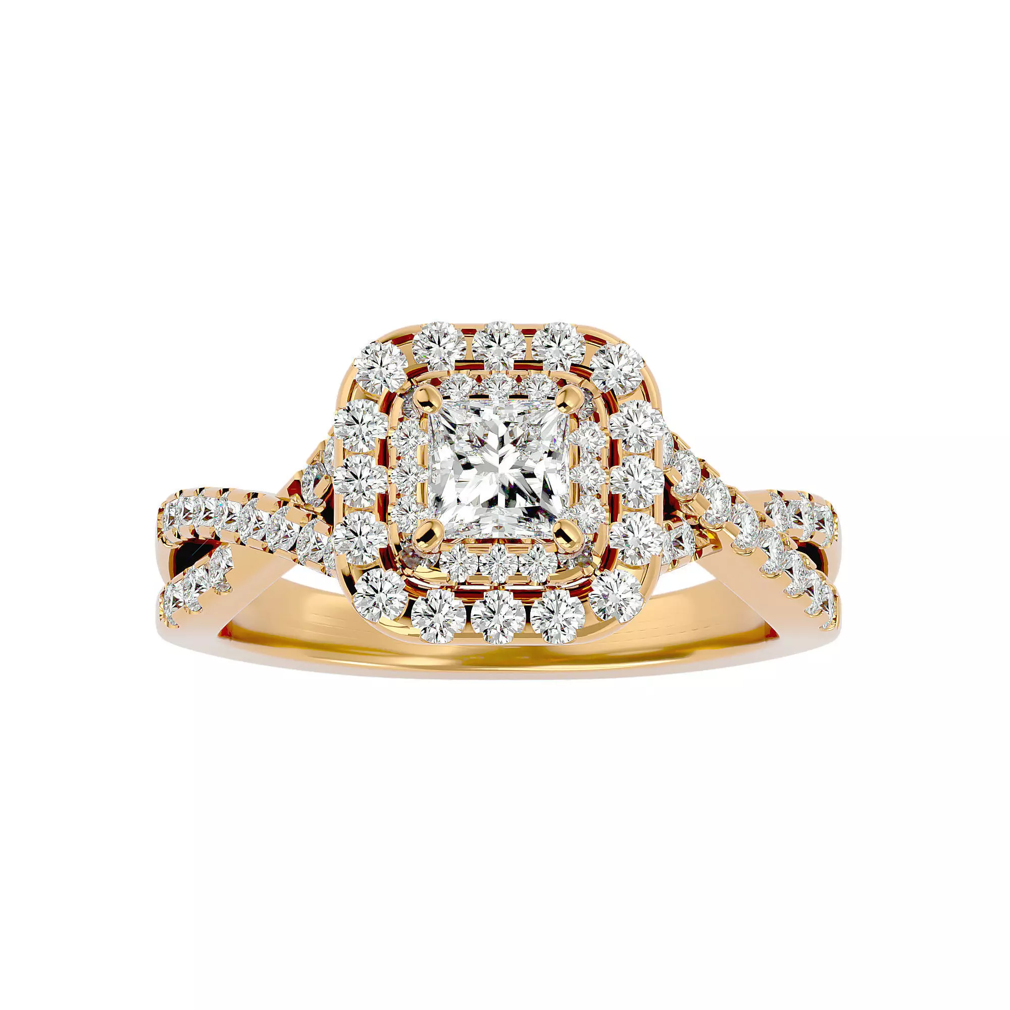 Solitaire ring model 3D print model_0