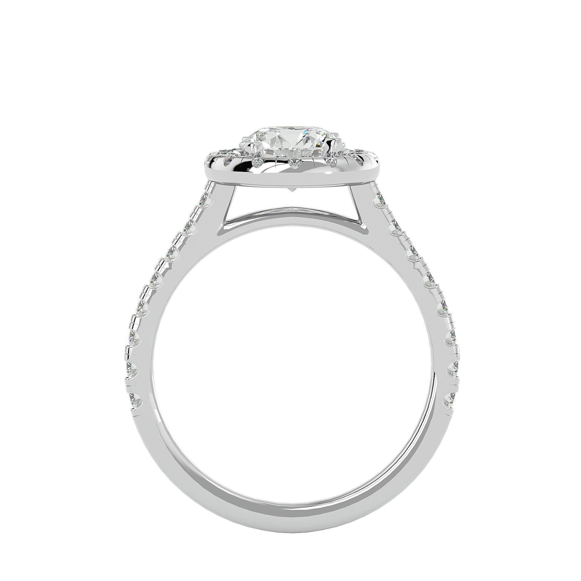 Solitaire ring model 3D print model_5