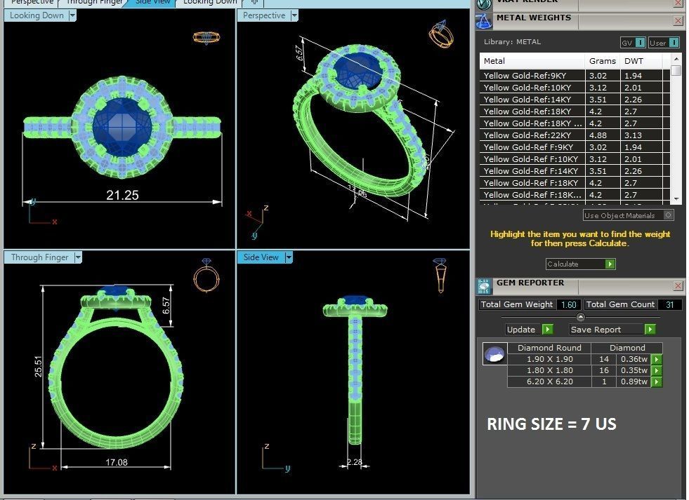 Solitaire ring model 3D print model_2