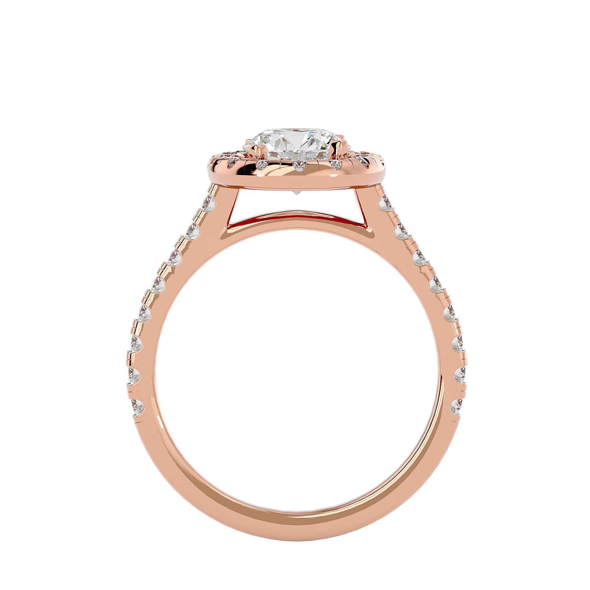 Solitaire ring model 3D print model_7