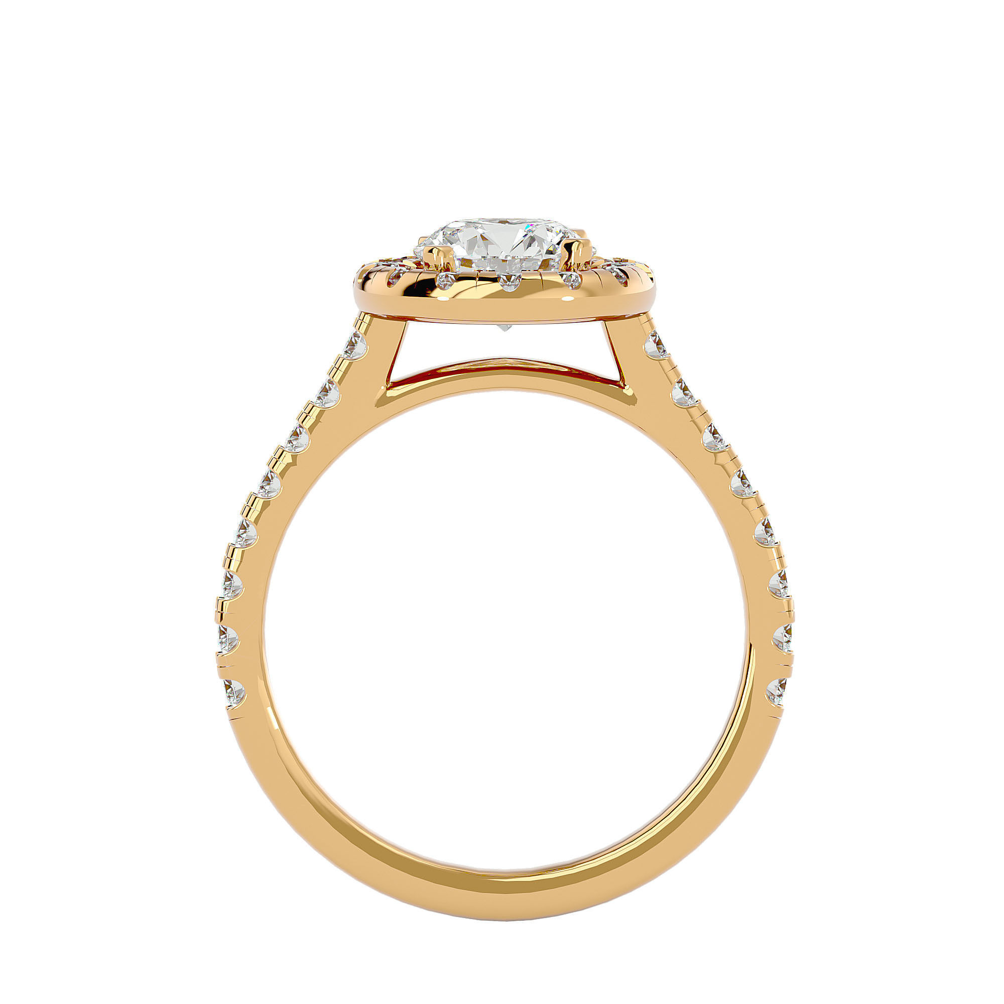 Solitaire ring model 3D print model_6