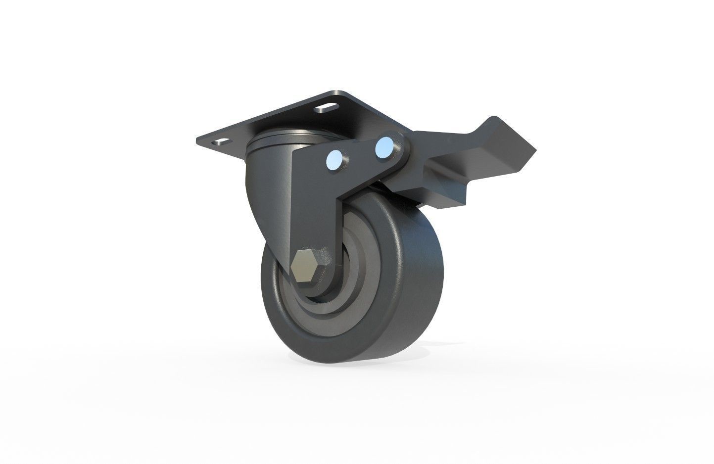 Caster Wheel M3 Low-poly 3D model_19