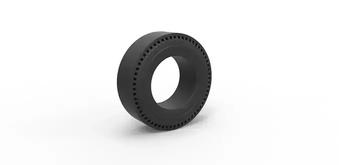 Rear tire of vintage dragster Version 1 Scale 1 to 10