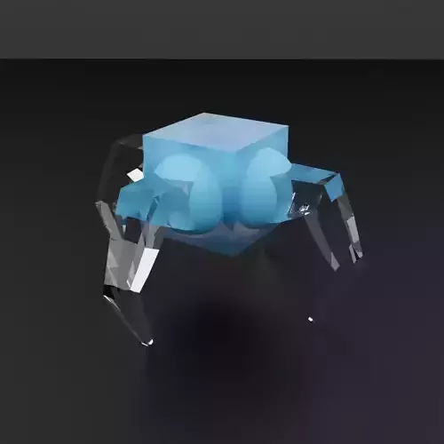 Low-poly  rigged  animated character  biomechanical robot    Low-poly 3D model
