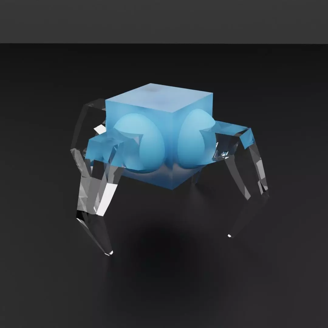 Low-poly  rigged  animated character  biomechanical robot    Low-poly 3D model_0