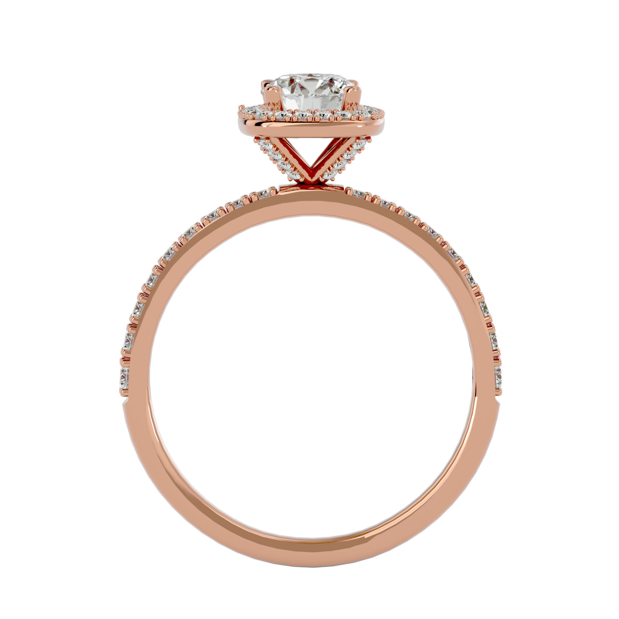 Solitaire ring model 3D print model_7