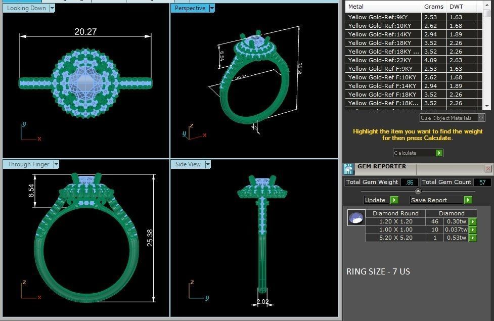 Solitaire ring model 3D print model_2