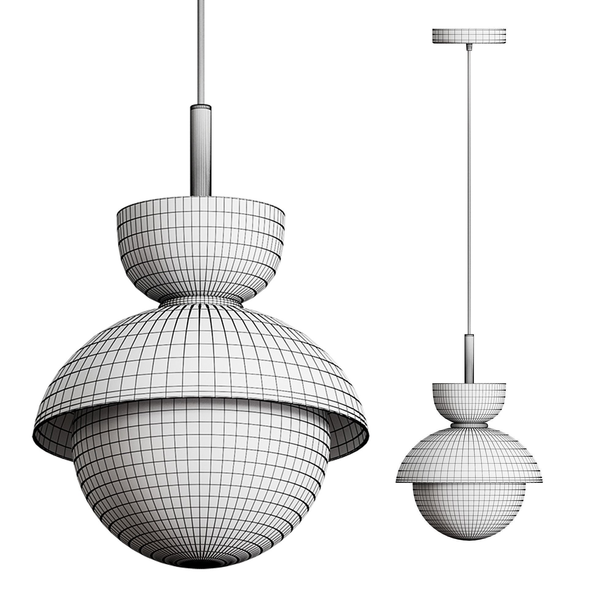 POMPON Pendant Lamp by Anzazo 3D model_5