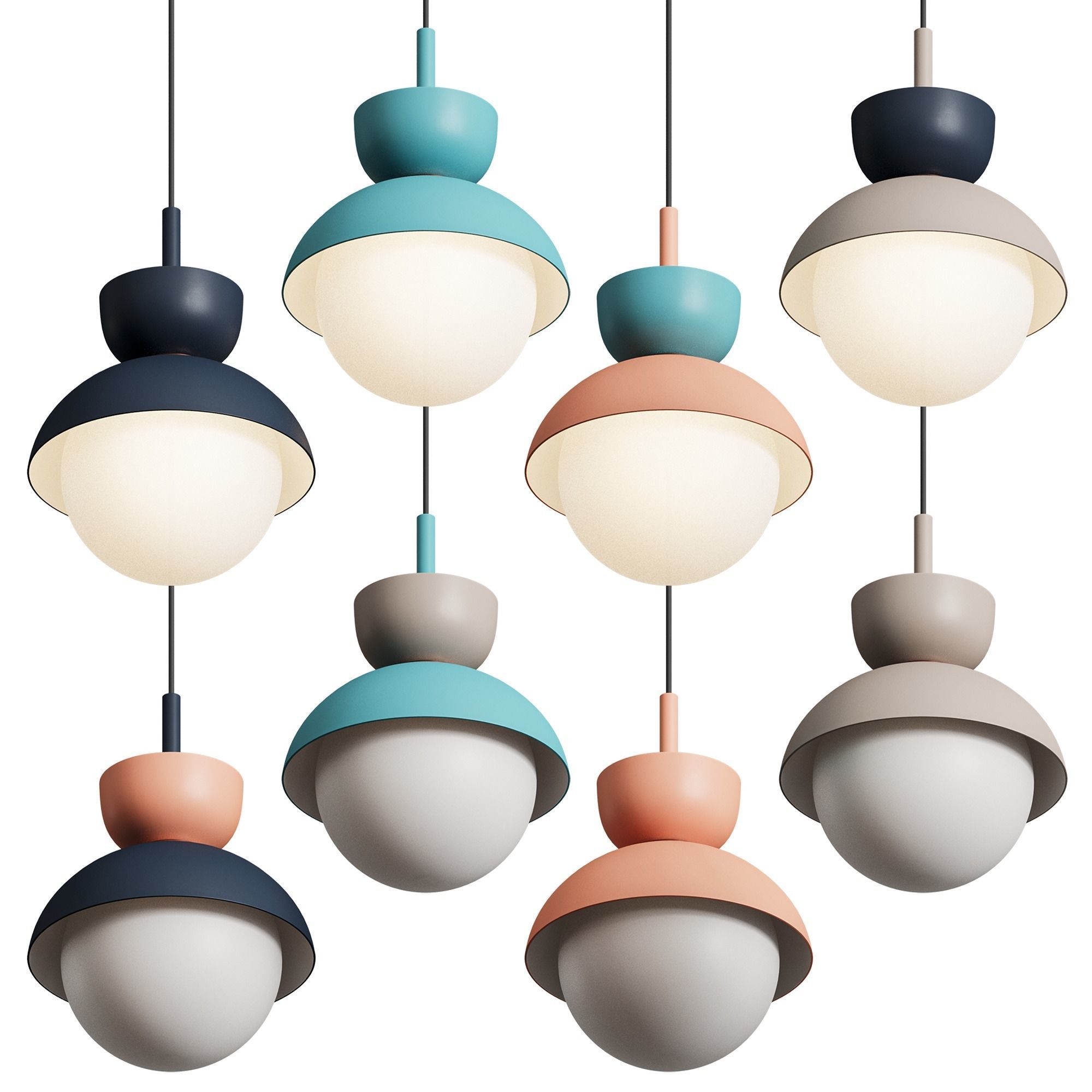 POMPON Pendant Lamp by Anzazo 3D model_2