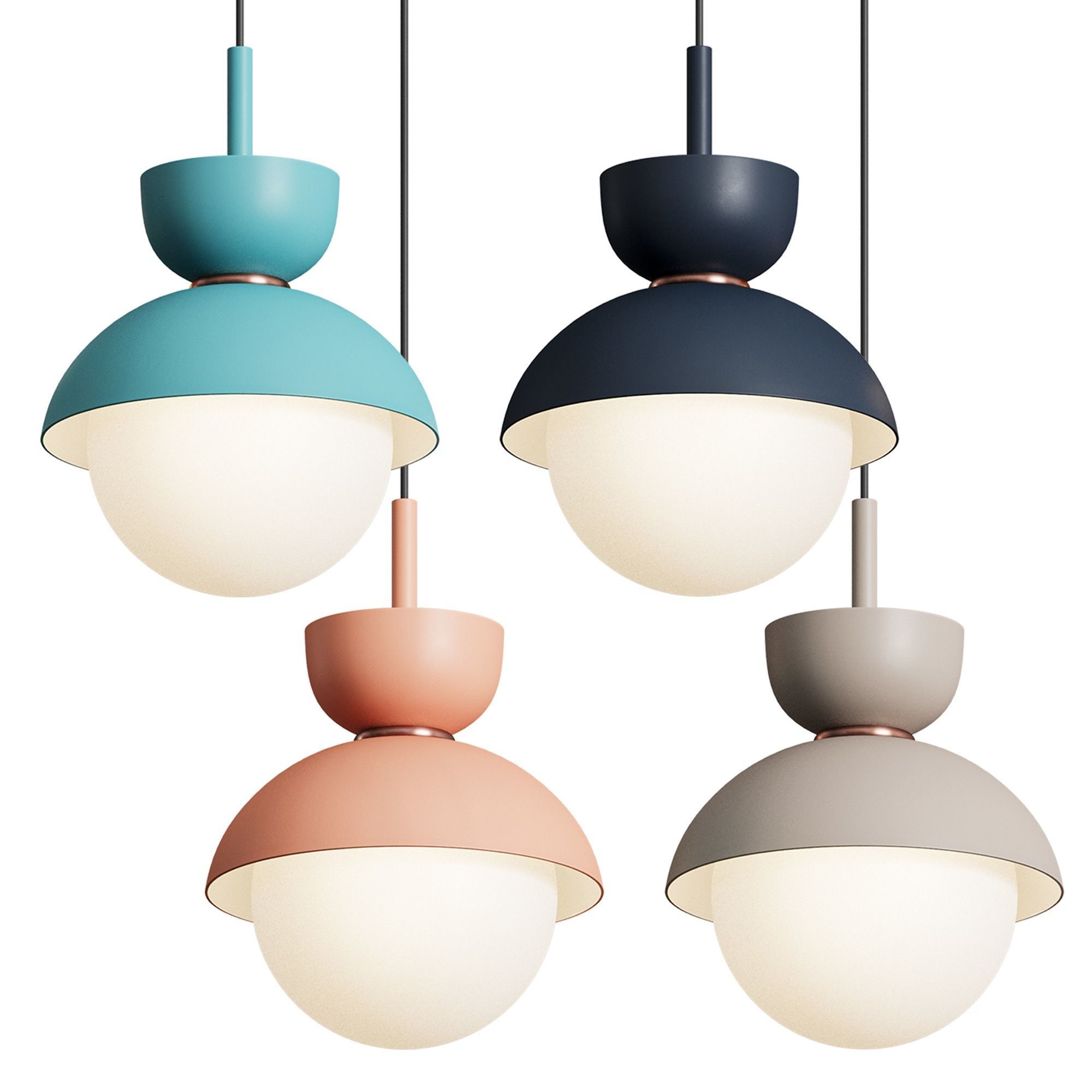 POMPON Pendant Lamp by Anzazo 3D model_3