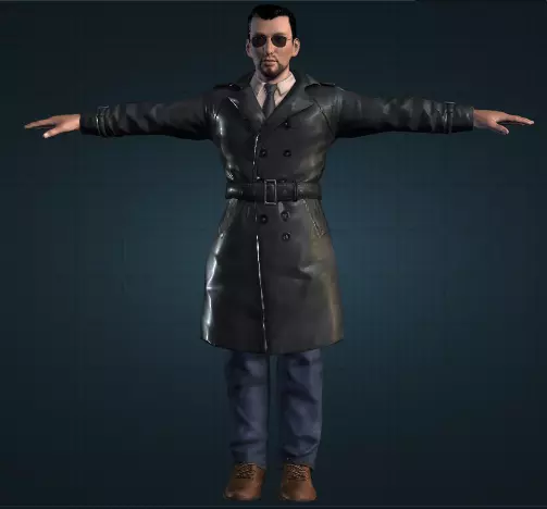 Detective 3D Model - Fully Rigged 3D model