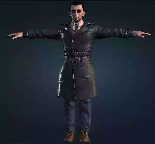 Detective 3D Model - Fully Rigged