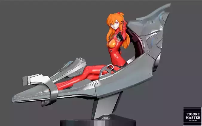 ASUKA COCKPIT EVANGELION GIRL STATUE CUTE PRETTY ANIME