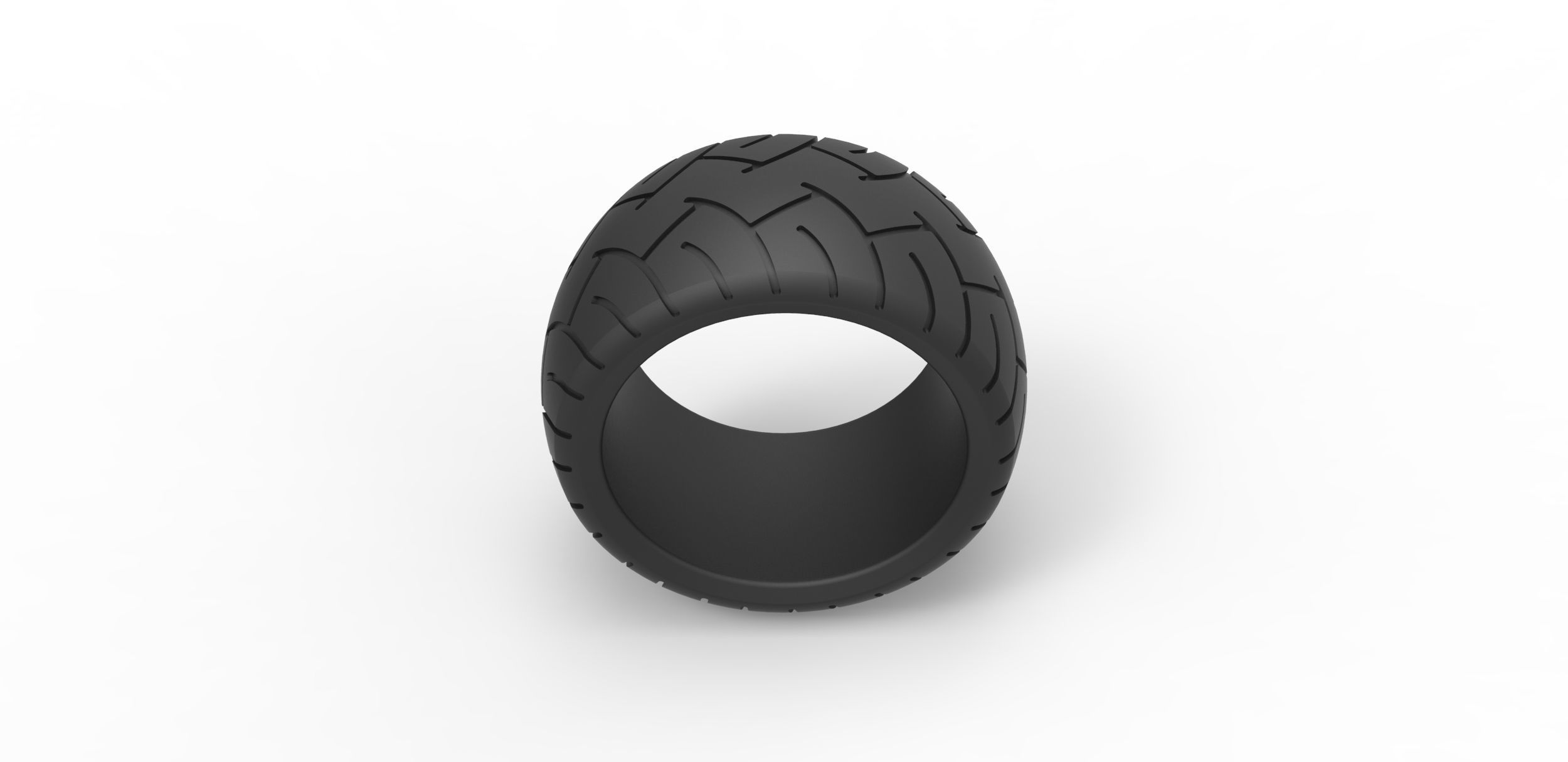 Chopper rear tire Scale 1 to 10 3D print model_4