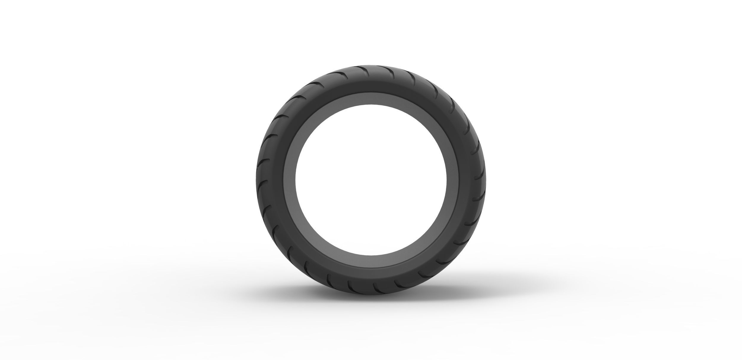 Chopper rear tire Scale 1 to 10 3D print model_3