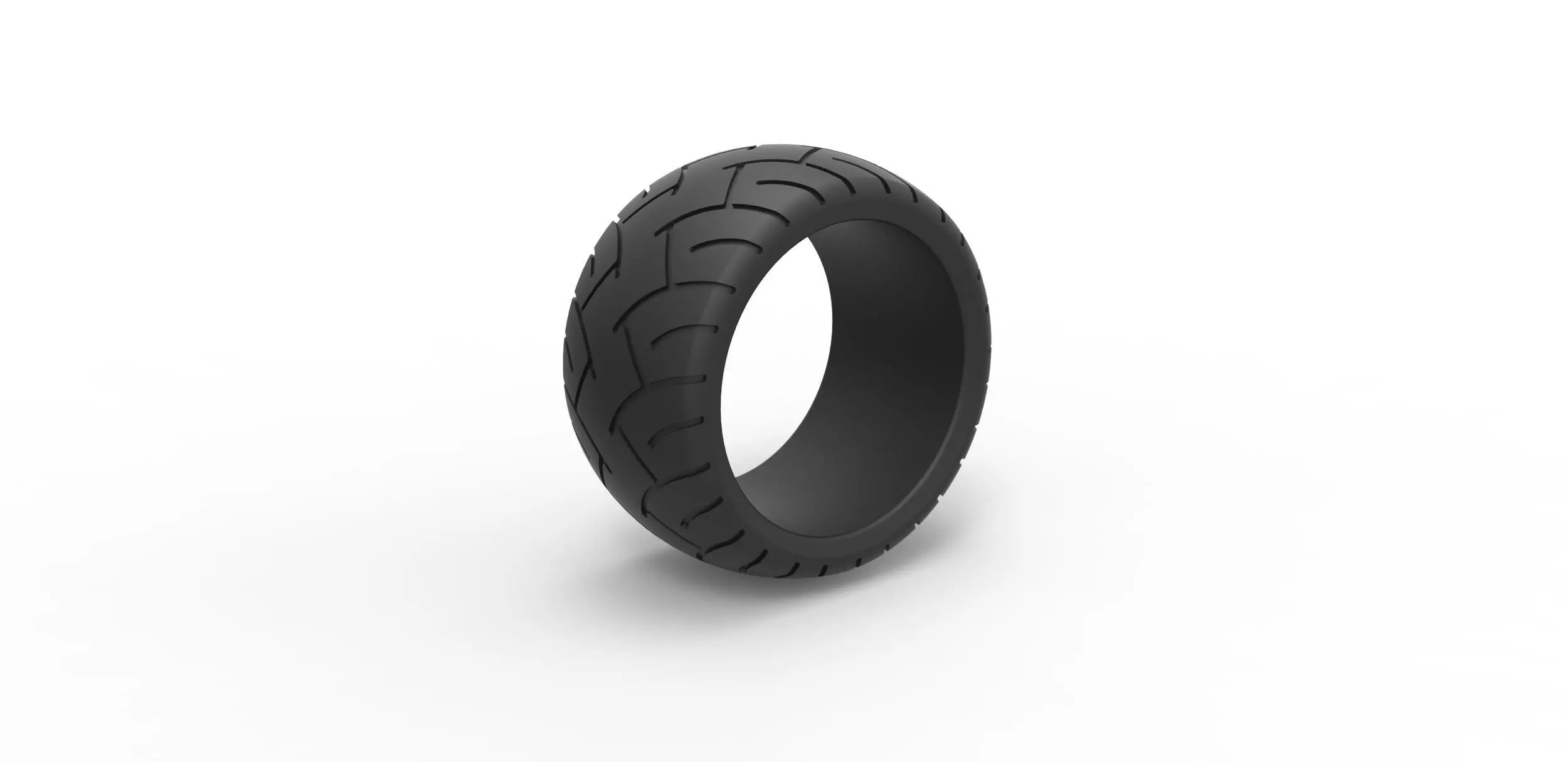 Chopper rear tire Scale 1 to 10 3D print model_0