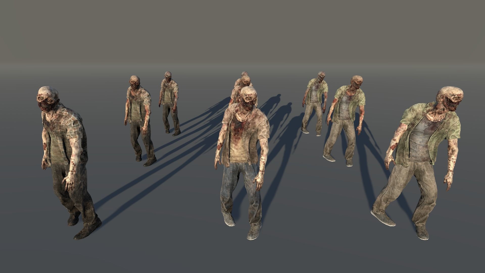 Zombie Civilian Male 02 Low-poly 3D model_1