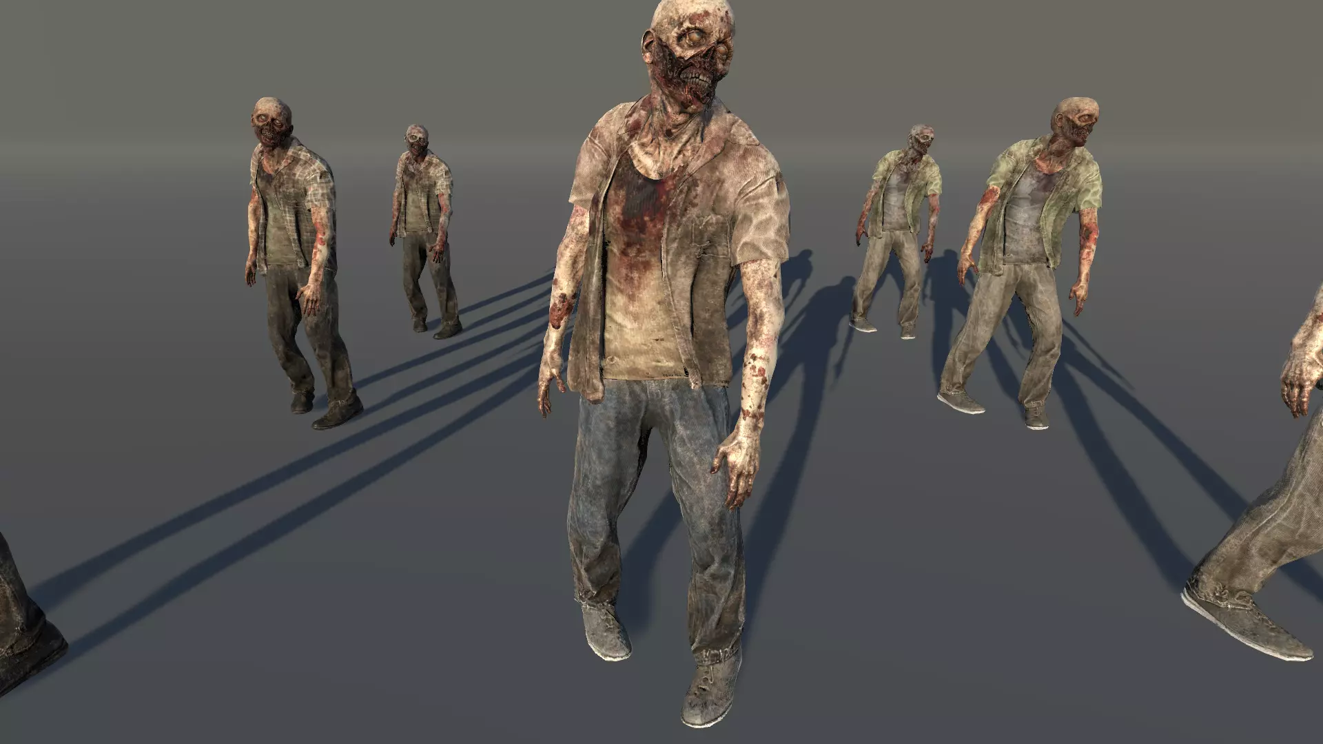 Zombie Civilian Male 02 Low-poly 3D model_0