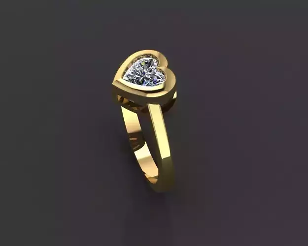 Rings heart shaped diamond ring gold