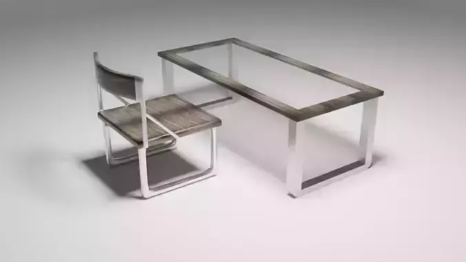 Semi glass table