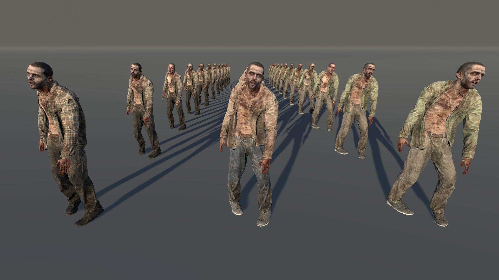 Zombie Civilian Male 03 Low-poly 3D model_1