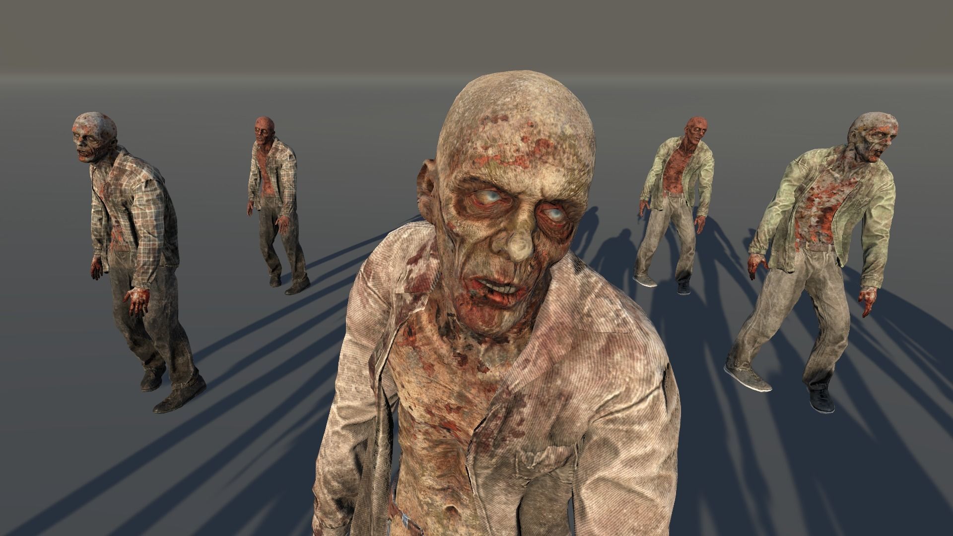 Zombie Civilian Male 03 Low-poly 3D model_10
